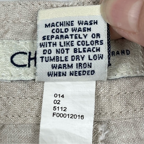Cherokee Khaki 100% Linen Cropped Pants Lightweight & Versatile Size 18 - Picture 9 of 12